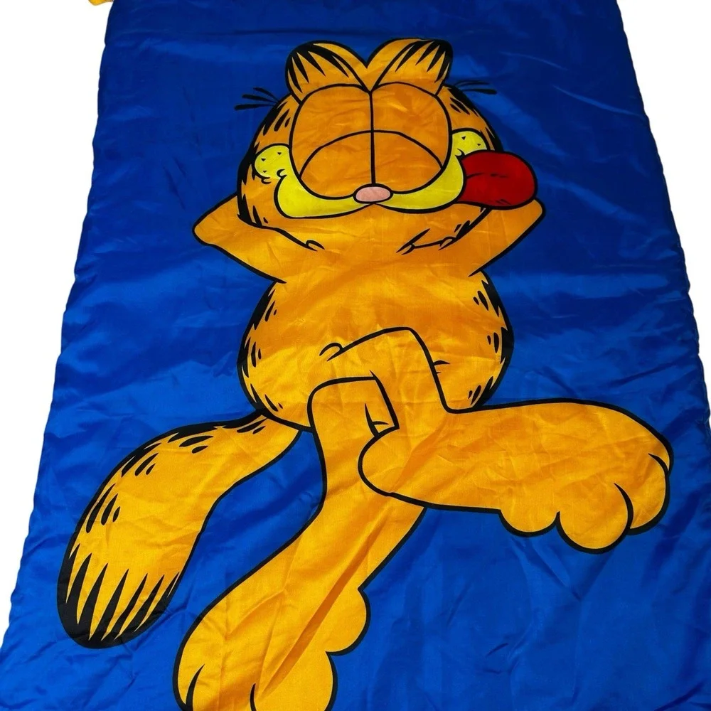 Garfield and Odie Cat‎ Nap Sleeping Bag Kids Blue Yellow Polyester